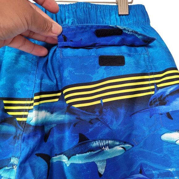 Gerry Youth Boy's 2-pack UPF 50+ Swim Trunks, Blue/Green/Gray Size Large (14/16) - Picture 4 of 16